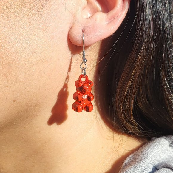 Women's Fashion Jewelry Gummy Bears Dangling 1 Set of Earrings - Picture 8 of 12